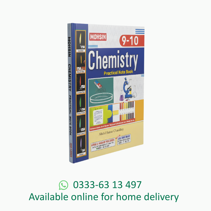 Mohsin Series Chemistry Practical Note Book Matric 9 &10  E/M without sketches According to Punjab Board.
